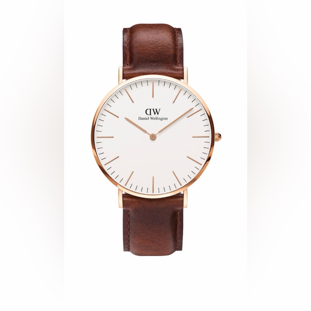 Daniel Wellington Men's Classic Mawes Brown Leather Watch 40mm